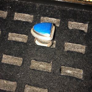 Sterling silver semi precious gemstones ring